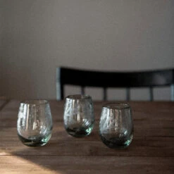 Petite Hand-etched Floral Recycled Glassware -Household Daily Necessities petite etched glasses3