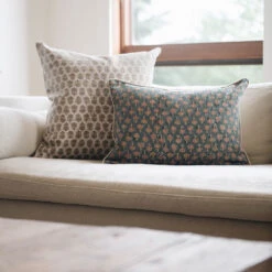 Linen Hand Block-Printed Pillow Cover No. 0270 -Household Daily Necessities pillow cover 272 1