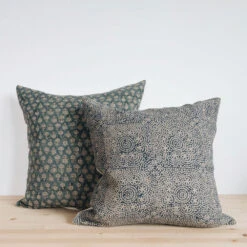 Linen Hand Block-Printed Pillow Cover No. 0269 -Household Daily Necessities pillow cover 520 2