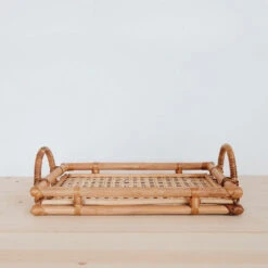 Rattan Tray With Handles -Household Daily Necessities rattan tray round with handles1 0cd6538b f3fe 40a6 bbb3 dfe4b8381902
