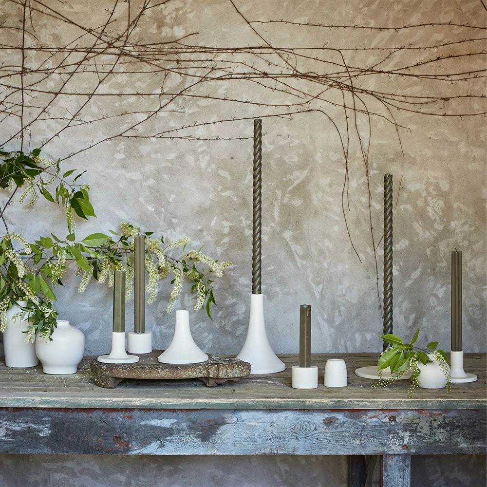 18" Taper Rope Candles - Moss 5 18" Taper Rope Candles - Moss - Image 3