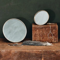Round Brass Standing Mirror -Household Daily Necessities round standing mirrors2
