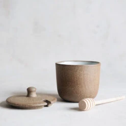 Rustic Ceramic Honey Jar -Household Daily Necessities rustic honey jar6