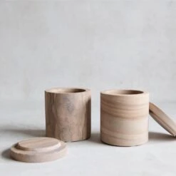 Sandstone Canister With Lid