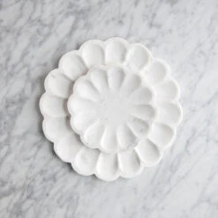 Scalloped Marble Tray