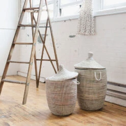 Rosa Storage Basket Hamper - White - Large -Household Daily Necessities senegalese white hamper1 a6d0ac8a a73d 4732 a53e 99d327ad91f0