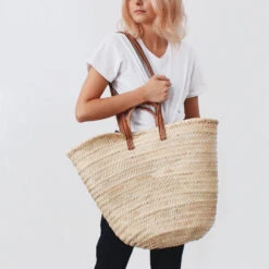 Double Handle Palm Leaf Shopper