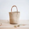 Sisal Shopper With Leather Handles - Khaki -Household Daily Necessities sisal shopper khaki1