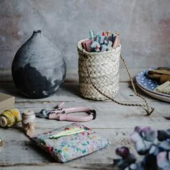 Short Palm Leaf Hanging Basket Set -Household Daily Necessities small hanging basket3 2db9232e 06a2 40e0 9b15 8b6dc3061dbc