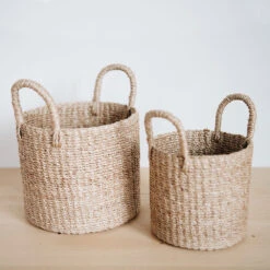 Small Woven Basket Set -Household Daily Necessities small woven basket set2