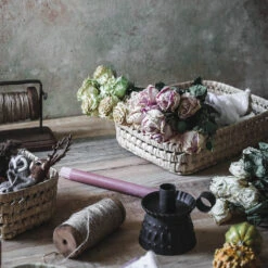 Open Weave Palm Leaf Table Basket -Household Daily Necessities small woven baskets1