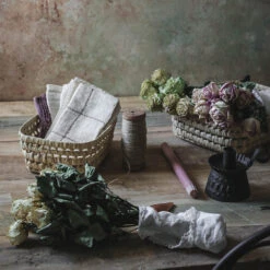 Open Weave Palm Leaf Table Basket -Household Daily Necessities small woven baskets2