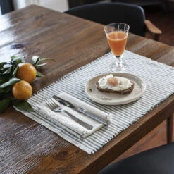 Striped Cotton Placemat Set -Household Daily Necessities striped dinner placemats3