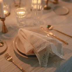 Cotton & Lace Napkin Set -Household Daily Necessities tablescape8