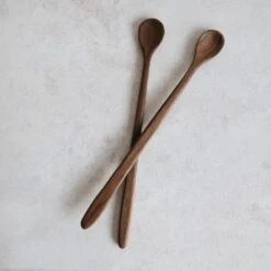 Hand Carved Walnut Tasting Spoon -Household Daily Necessities walnut tasting spoons1