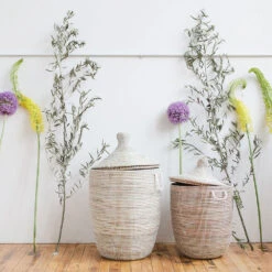 Rosa Storage Basket Hamper - White - Large -Household Daily Necessities white hamper1