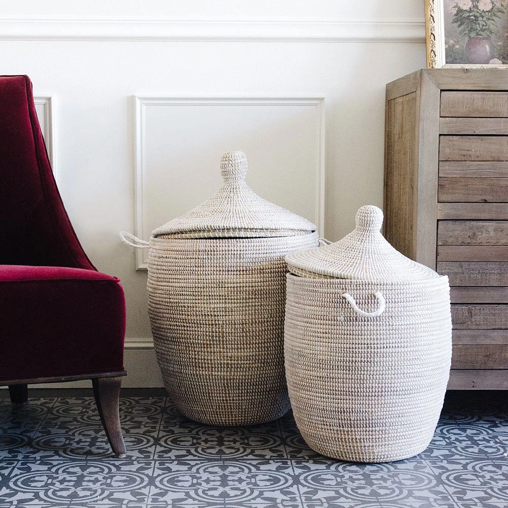 Rosa Storage Basket Hamper - White - Medium 6 Rosa Storage Basket Hamper - White - Medium - Image 4