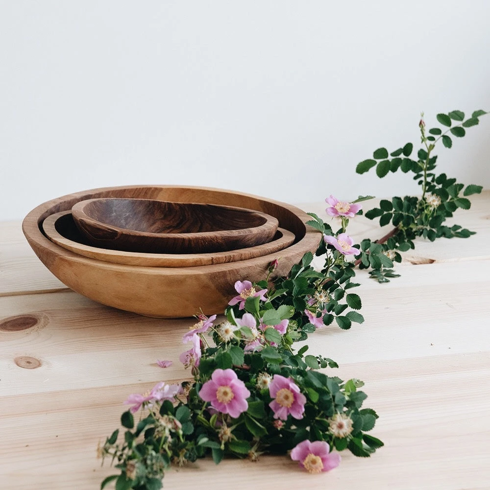 Hand Carved Wild Olive Wood Bowl - Medium 9 Hand Carved Wild Olive Wood Bowl - Medium - Image 7