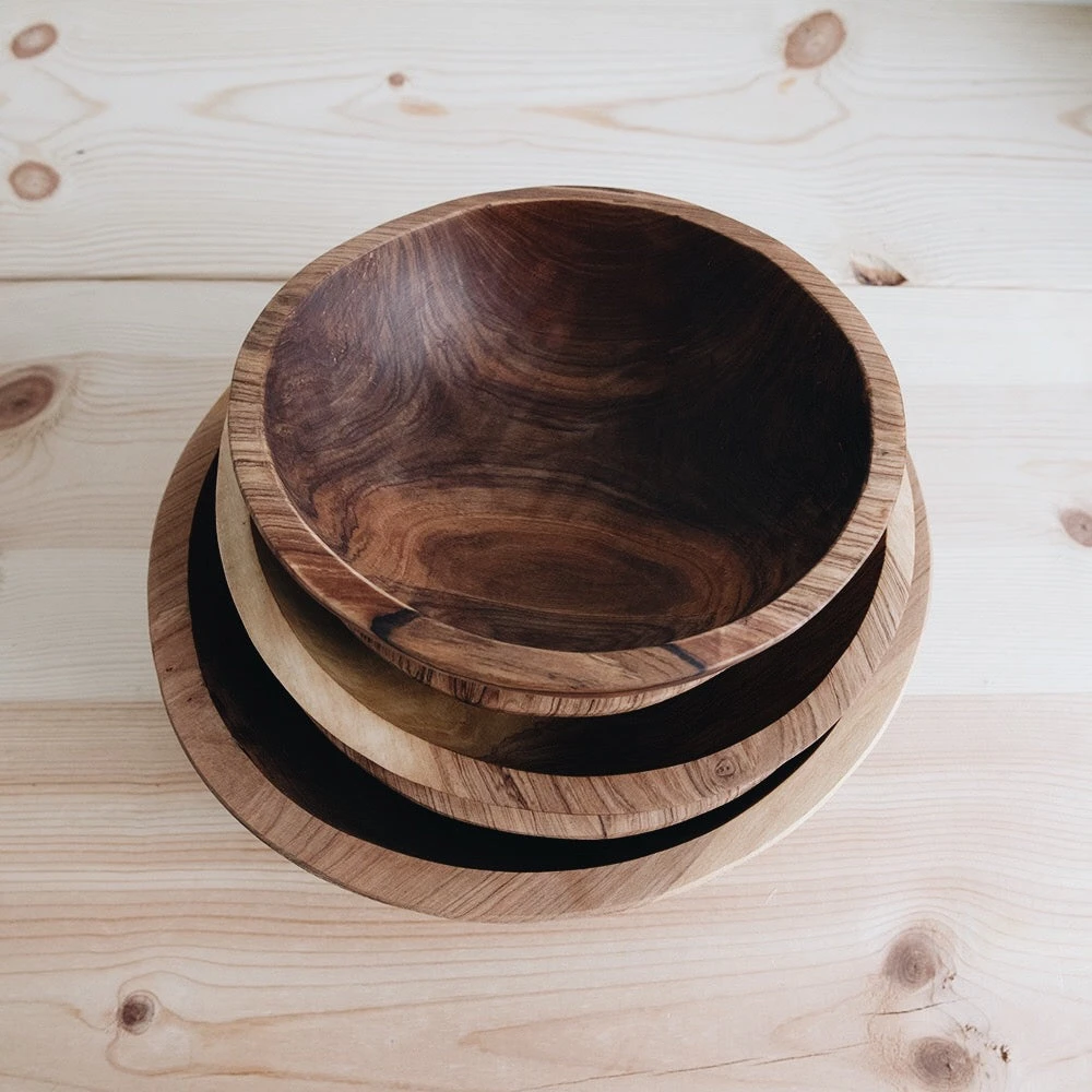Hand Carved Wild Olive Wood Bowl - Medium 6 Hand Carved Wild Olive Wood Bowl - Medium - Image 4