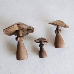 Hand-carved Wooden Mushroom 8 Hand-carved Wooden Mushroom -Household Daily Necessities wooden mushroom