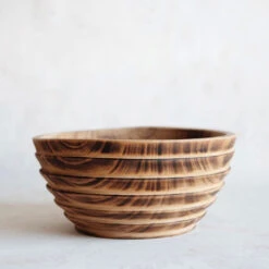 Wooden Ridge Bowl -Household Daily Necessities wooden ridge bowl1