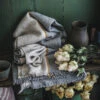 Wool Blend Throw - Natural & Grey -Household Daily Necessities wool blend throw natural grey