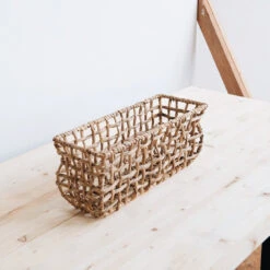 Handwoven Oblong Basket -Household Daily Necessities woven basket tray2